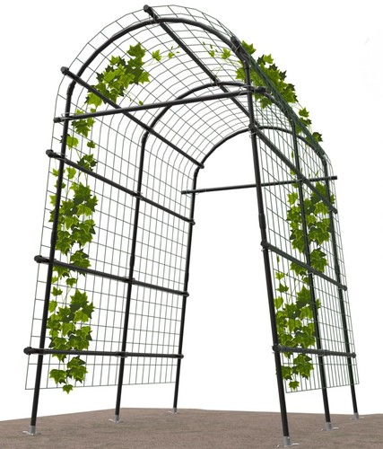 Black metal garden - arch, 7ft